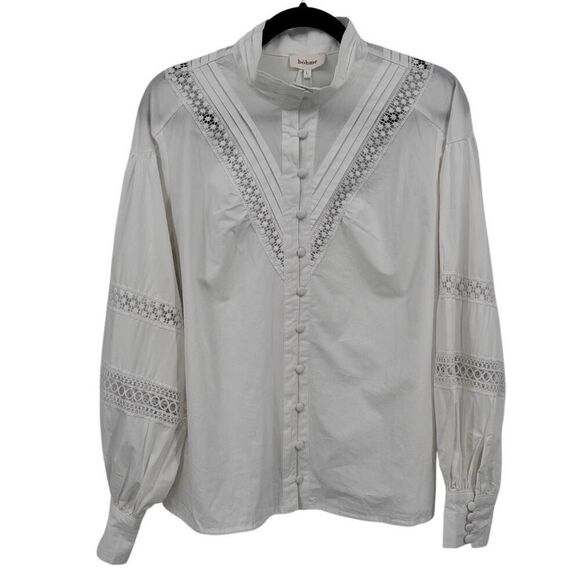 bohme Tops - Bohme Long Sleeve‎ Button Front Shirt White Large NWT